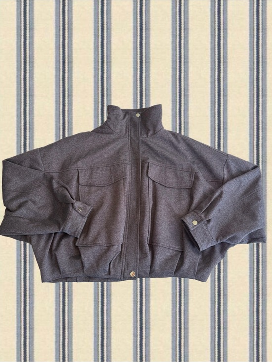Zara Jackets & Blazers - Zara Brown Funnel Neck Bomber Jacket